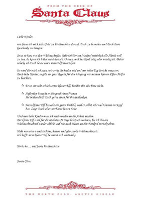 Brief vom Weihnachtsmann