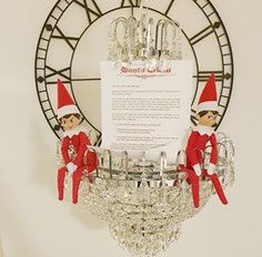 Ankunft von Elf in the shelf